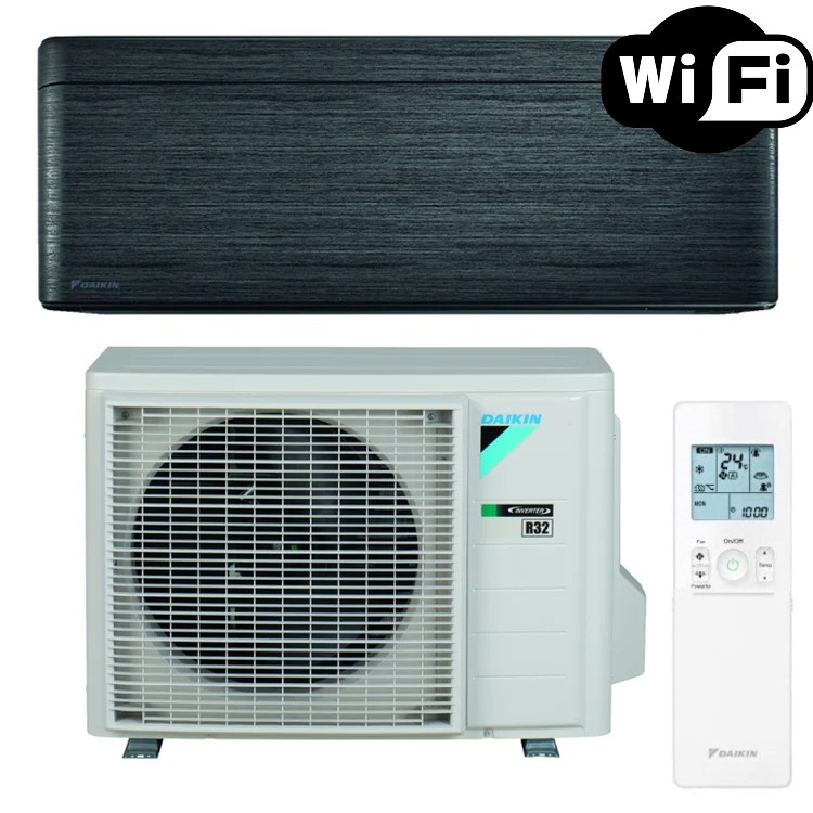 climatizzatore daikin stylish 12000 btu black wood