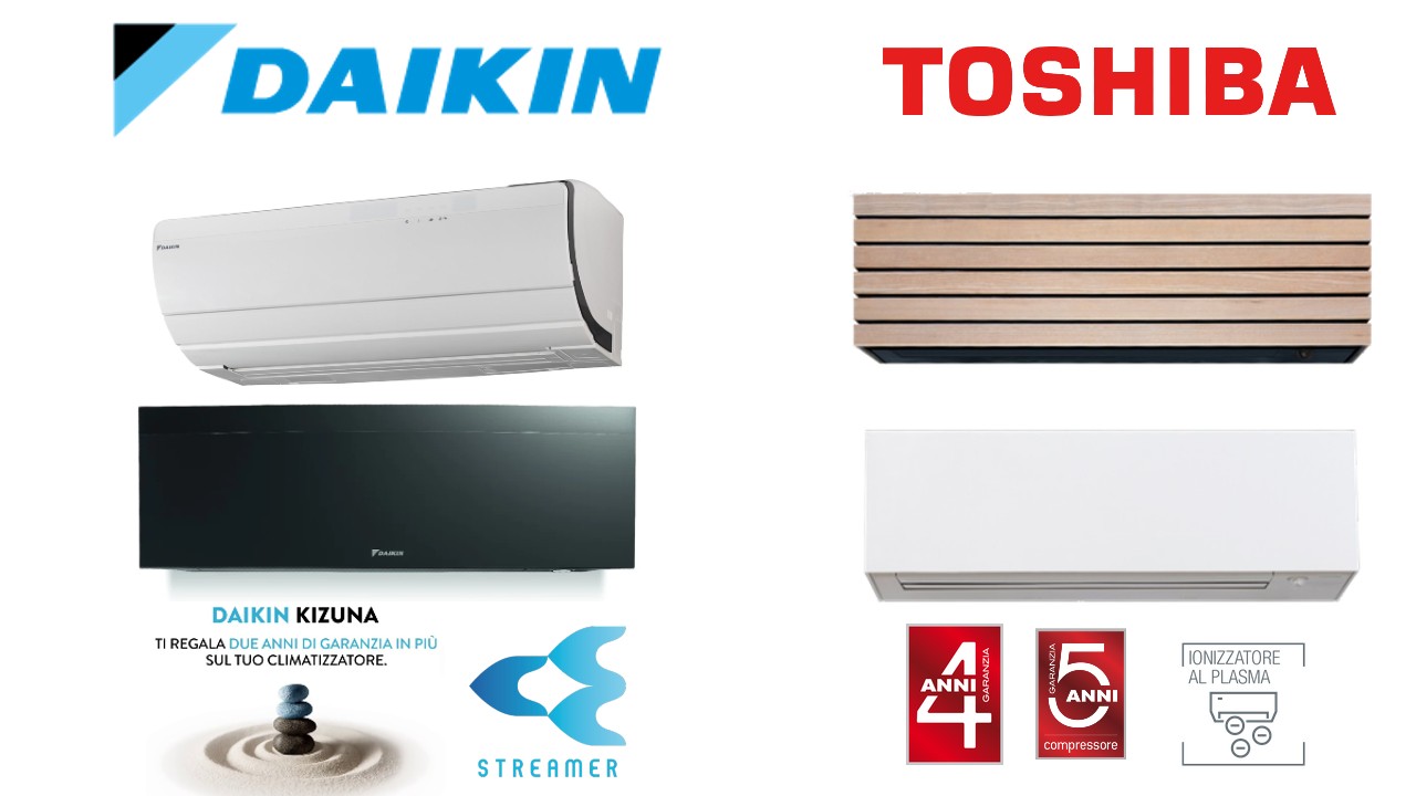 Daikin e Toshiba, confronto climatizzatori